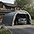MELLCOM 12 x 24 FT Heavy Duty Carport, Portable Garage with All-Steel Metal Frame and Round Style Roof, Anti-Snow Car Canopy Outdoor Storage Shelter for Car, Truck, Boat