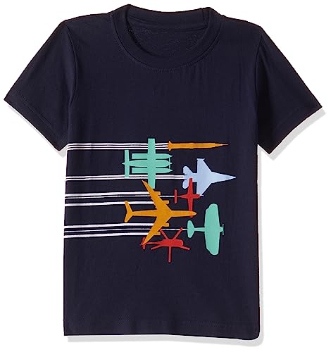 Image of T2F Boy's Cotton Printed Regular Fit T-Shirt (Pack of 5)