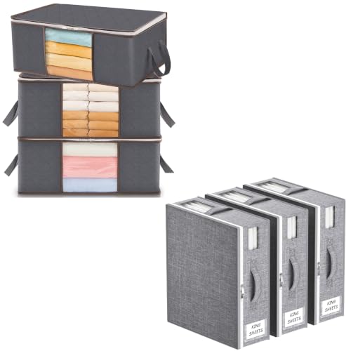 Bolsas para sábanas con ventana y cajas almacenaje ropa de cama organizador