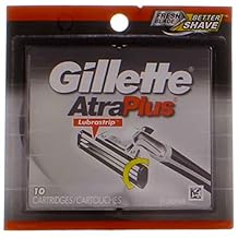 Gillette AtraPlus Cartridges with Lubrastrip, 10-Count Packages Pack of 2