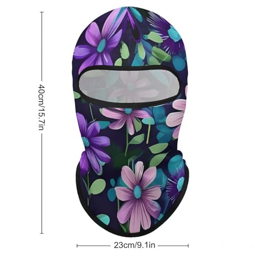 Balaclava para Hombre Máscara para Esquí Morada Camelia Máscara de Invierno Cubierta Facial para Ciclismo miniatura 2