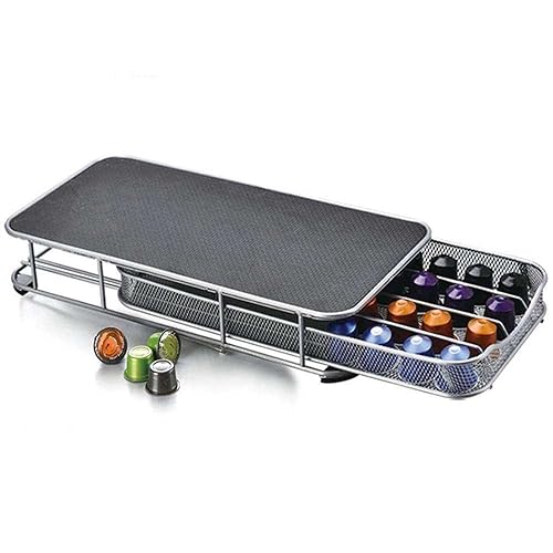 Wallfire コーヒーポッド引き出し カウンター用 40容量 カプセルポッド収納オーガナイザー ホームオフィス用 360x165x60cm