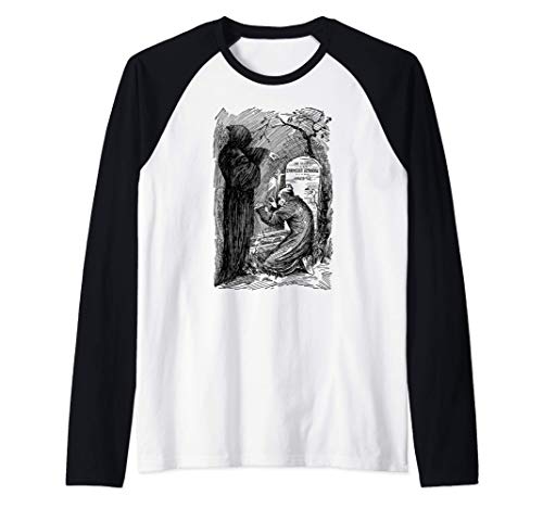 Christmas Future Charles Dickens A Christmas Carol Scrooge Camiseta Manga Raglan