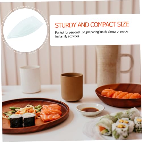 Plato para servir sushi en forma de barco acrílico 39x19x5cm miniatura 5