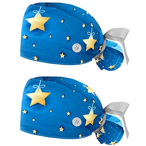 Casquettes de travail lune JDEZ idéales en cuisine et laboratoires en lot de 2
