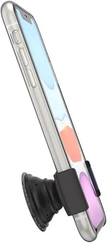 Miniatura 6 de PopSockets - Agarre para teléfonos y fundas, agarre deslizable para teléfono con soporte expandible, bordes cuadrados, tejido de carbonita negra