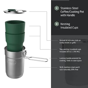 STANLEY Adventure The Nesting Two Cup Cookset STANLEY Adventure The Nesting Two Cup Cookset