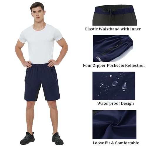 Image of Men's Mountain Bike Shorts 3D Padded Baggy Bicycle Riding Cycling Shorts Quick Dry Lightweight Biking Shorts