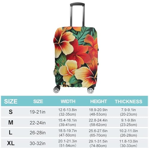 Travel Luggage Cover Washable Suitcase Cover Hawaiian Style Print Fashion Suitcase Protector Carry On Luggage Covers Protector Suitcase Fits 19"-32" Luggage2
