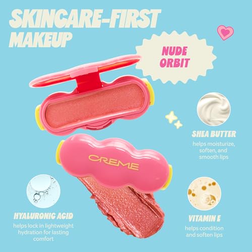 Image of The Creme Shop Shimmer Pop Clip-On Hydrating Lip Gloss- Nude Orbit