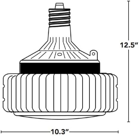 KASTLITE LED-8242M40D 270W LED High Bay Retrofit Lamp - 4000K Cool White EX39 Mogul Base 1000W HID Replacement - 34,415 Lumens, Dimmable 120-277V Bulb - Screw in Shop Lights for Garage
