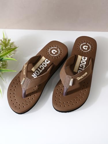 Image of DOCTOR HEALTH SUPER SOFT Women's Orthopedic Sandals And Slippers | Lightweight Anti-Skid Comfort Slides for Heel Pain Relief | Soft Cushion Sole Footwear for Everyday Use