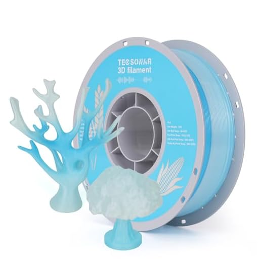 TECSONAR TECSONAR Crystal Rainbow PLA 3D Printer Filament, 1KG Spool(2.2lbs) 1.75mm PLA Fast Color Change 3D Printing Material,Gradient Filament for Most FDM 3D Printers,White Blue