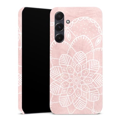 Coque Samsung Galaxy A55 5G fleurs mandala rose au design ultra fin et léger