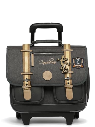 Cameleon Cartable à roulettes Gris 38cm Vintage Urban...
