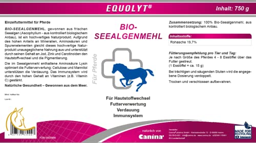 Equolyt Bio-Seealgenmehl, 750g, bräunlich, geschmackvoll, 1 Stück (1er Pack)