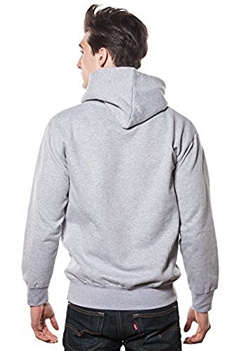 Adult Oxford Grey Pullover Hoodie with Navy Print (Medium)3