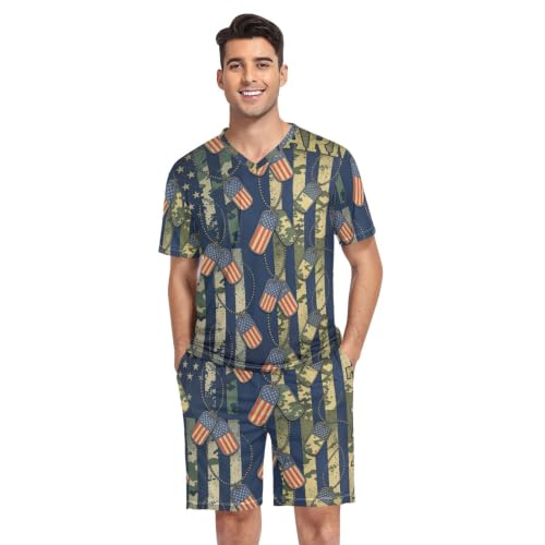 Camisas de pijama para hombre un regalo original para veteranos GuoChe de manga corta
