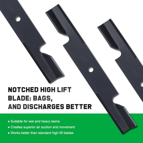 Image of Grasscool 52 inch Mower Blades Replace Scag Ferris 482878 5101756s for Patriot Liberty Tiger Cat Freedom 52'' Deck Zero Turn 5021227 5101756