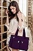 CALUOMATT Tote Bag for Women Canvas Tote Bags Handbags for Women Crossbody Bag with Multiple Pockets, Dark Purple #1