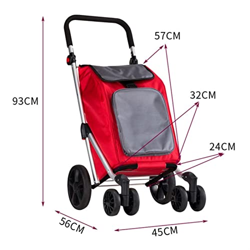 BNNP Einkaufstrolley Klappbar Faltbar Großkapazitätsklappbarer Einkaufswagen mit Abnehmbarer Einkaufstasche, die for… – Bild 3