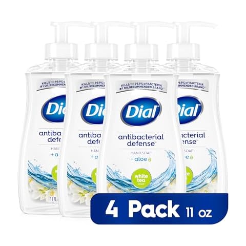 Dial Antibacterial Liquid Hand Soap, White Tea, 11 fl oz (Pack of 4) Cover
