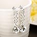 FIASASO Silver Bridal Jewelry Set for Women Rhinestone Wedding Necklace Bracelet Dangle Earrings for Bride Bridesmaid Prom Jewelry Accessories