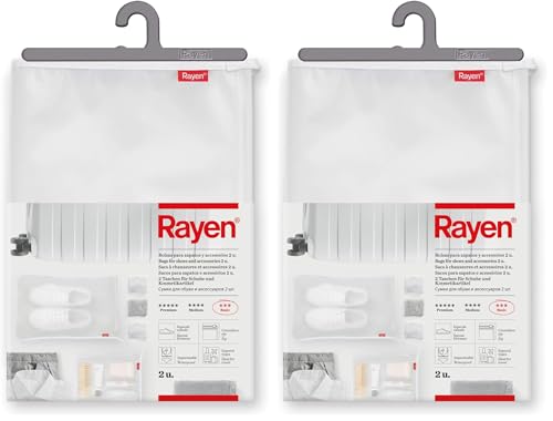 Rayen | Bolsas para Zapatos y Accesorios | Pack de 2 unidades | Cierre con cremallera Zip | Impermeable | Especial Viajes | Dimensiones: 41 x 28 cm