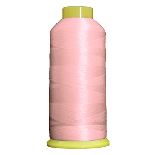 Threadart Large 5000m Cones Polyester Machine Embroidery Thread | Huge 5000M (5500 Yard) Cones 40wt | for Brother Janome Bernina Embroidery & Sewing Machines | Pink No. 383