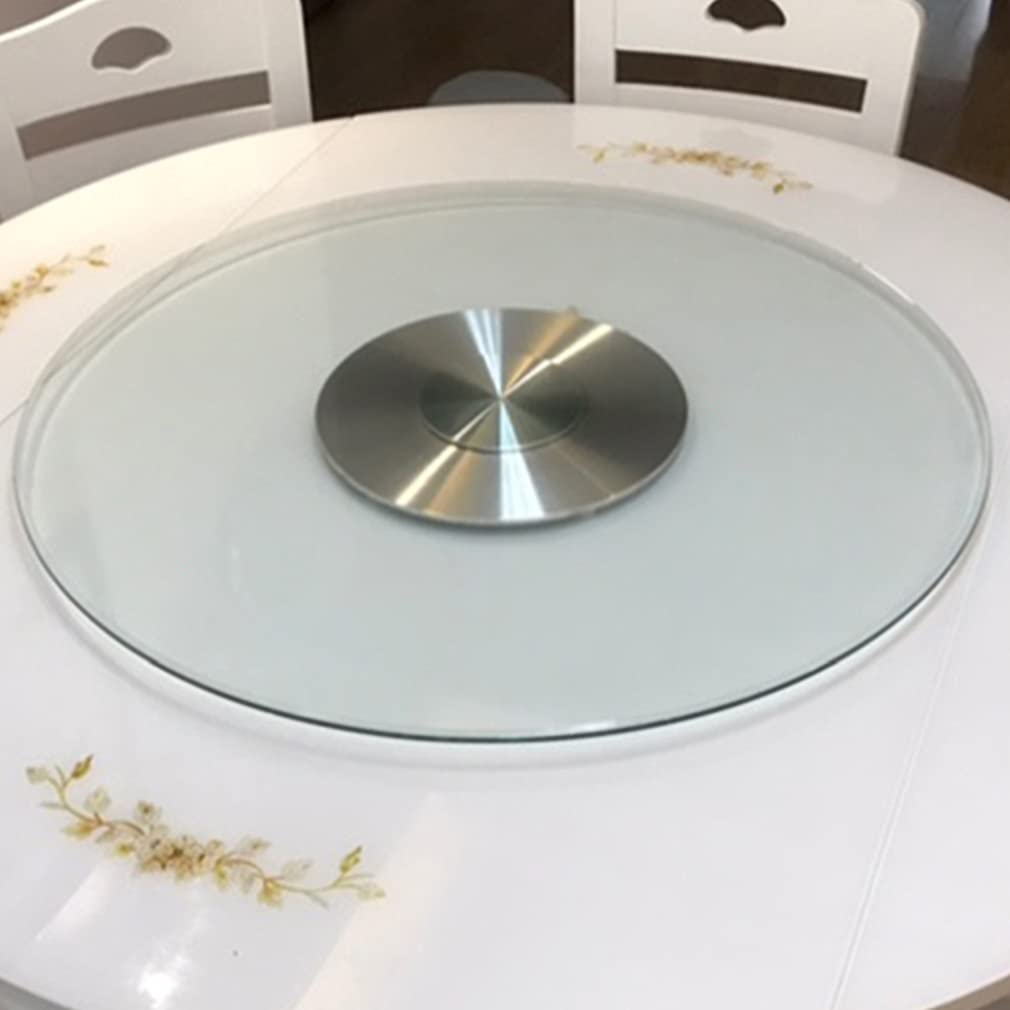 Plateau tournant verre trempé table à manger plaque service 360