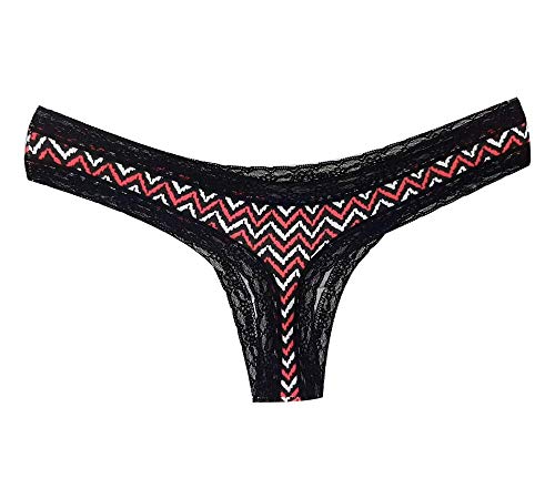 Kit 12 Calcinhas Fio Dental Algodão Estampadas Renda Absoluta Ousadia (P)