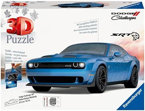 Ravensburger Dodge Challenger Widebody Hellcat Redeye 3D Jigsaw Puzzle for Adults and Kids Age 10 Years Up - 108 Pieces - No Glue Required - Christmas Gifts
