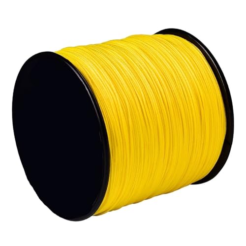 8-Strand PE Braided 0.55mm-1.0mm Tangle-Free Main Lure Line Multifilament Weaves Wired(Yellow,40.0(1.0mm)-300LB)