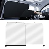 【2025年改良型】Mozan ロール式 サンシェード 【吸盤角度調整可能で多車種適応！】フロント 自動ロール式 サンシェード カーテン 車用 ロールスクリーン サンブラインド ワンタッチ 自動収縮 ボールジョイント式 吸盤 回転角度 自由調整可能 幅調整可能 日除け 汎用 普通車 UVカット 自動巻き上げ 遮光 断熱 収納便利 暑さ対策 アクセサリー 取扱説明書 (ブラック)