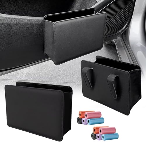 フォルクスワーゲン ID.4 Typ E1 ID4 2022年11月?現行 対応 折りたたみ式 車用ゴミ箱 2個 車内収納ボックス 前席・後部座席用 車用アクセサリー