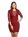 Meanor Women Plus Size 3/4 Sleeve Lace Evening Cocktail Mini Dress (L-4XL)