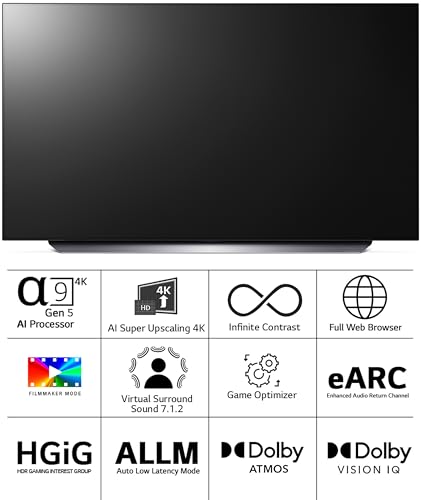 Image of LG 121 cm (48 Inches) 4K Ultra HD Smart OLED TV 48C2PSA (Black)