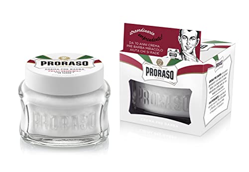 Proraso Pre-Shave Cream, Sensitive Skin, 3.6 oz