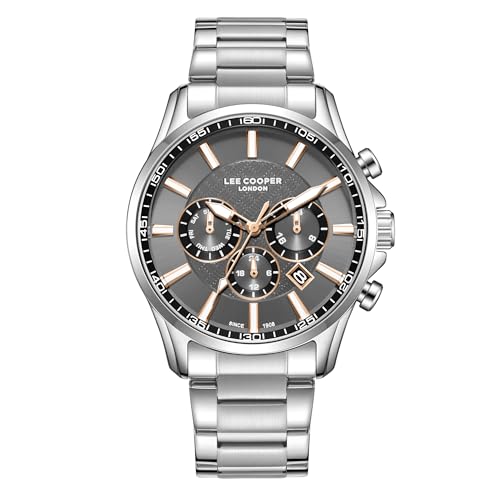Image of Lee Cooper Men's Watch, Multi Function Display and Metal Strap - LC08149.360, Silver