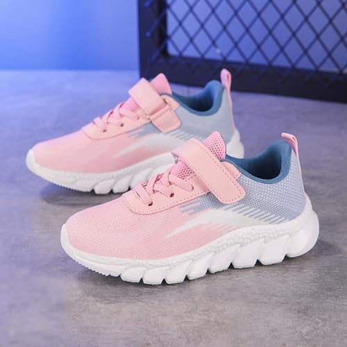 Girls Running Shoes Athletic Breathable Mesh Sneakers Hook and Loop Closure Casual Sports School Cute Trendy Shoes3