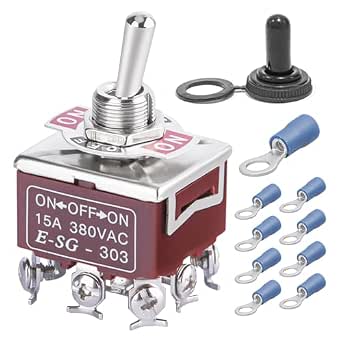 Amazon.com: 1-Pack Toggle Switch with Waterproof Cap KN3C-303, ON/Off ...
