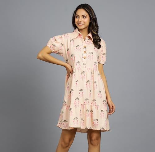 Image of Ravaiyaa - Attitude is everything Womens Soft Crepe Silk Casual Dress Summer Floral Printed Dress Ladies Tank Midi Sundress