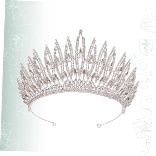 Couronne de mariée légère UKCOCO tiare baroque en matériau inaltérable - 6