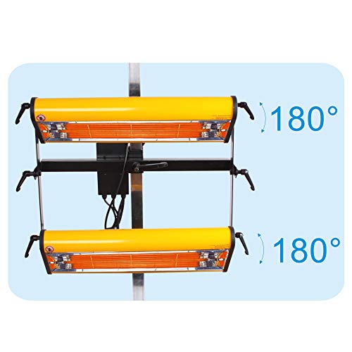 Solary Infrared Paint Curing Lamp, 2100W 110V Short Wave Infrared Paint Baking Lamp, Car Bodywork Paint Repair Tool With Bracket #TOP3