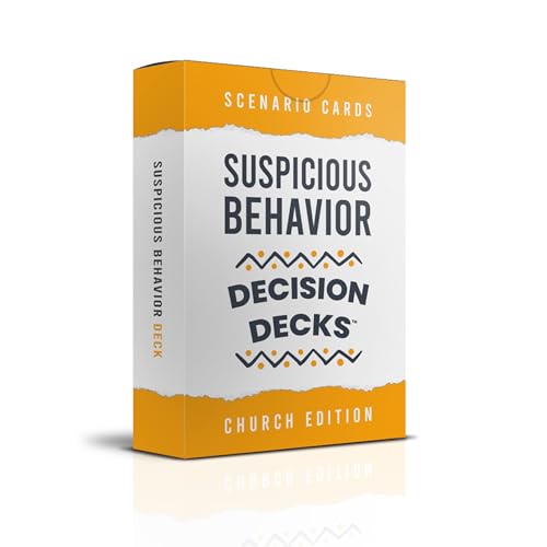 Church Safety and Security Decision Decks | 60 Suspicious Behavior Scenario Cards for Church Security Team Training, Situational Awareness, and Threat Recognition