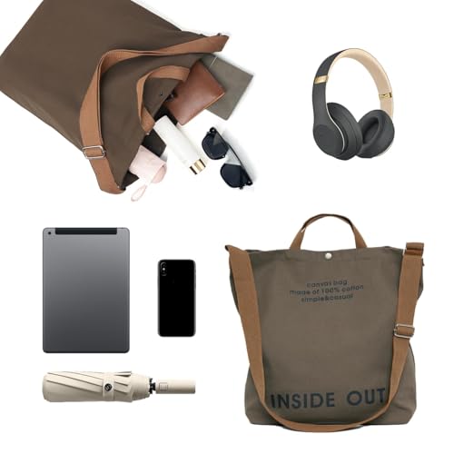 Bolso Tote de Lona para Mujer con Correa Ajustable miniatura 6