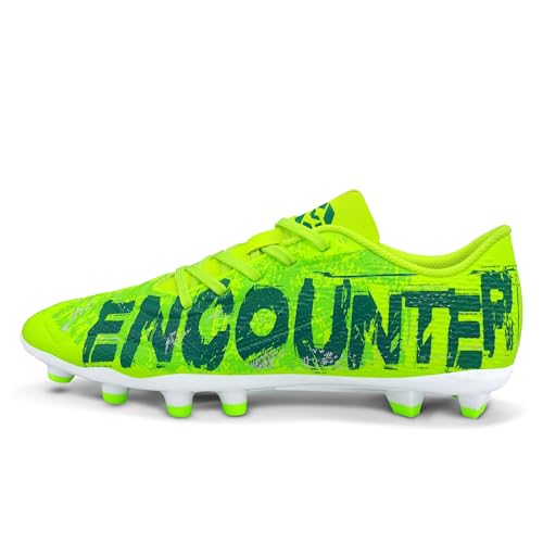 Image of Nivia Encounter Retro Football Studs for Men, 3D Embossed TPU Upper, High Shear TPU Sole, Excellent Grip & Stability, Ideal for Soft & Hard Grassy Ground Surfaces