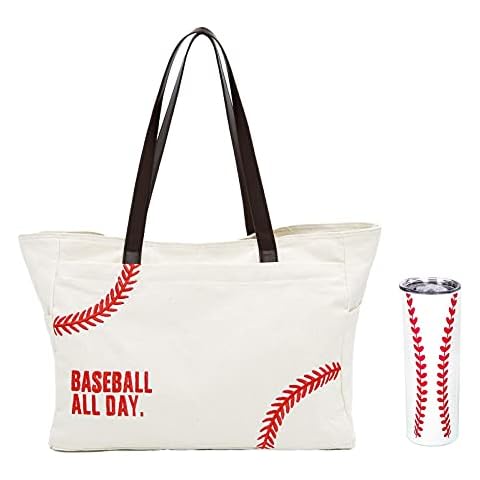 Baseball Handbag & 5D Print Baseball Skinny Tumbler Packets (white, x-large) Cover