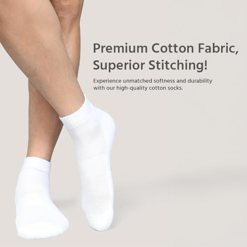 Image of BALENZIA Ankle Socks Women |6 Pack| Running Athletic Cotton Loafers Shoes Casual Wear|Sports Gym Active Everyday Sock