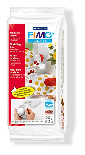 FIMO air BASIC Pâte à modeler 1Kg durcissante à l'air Blanc